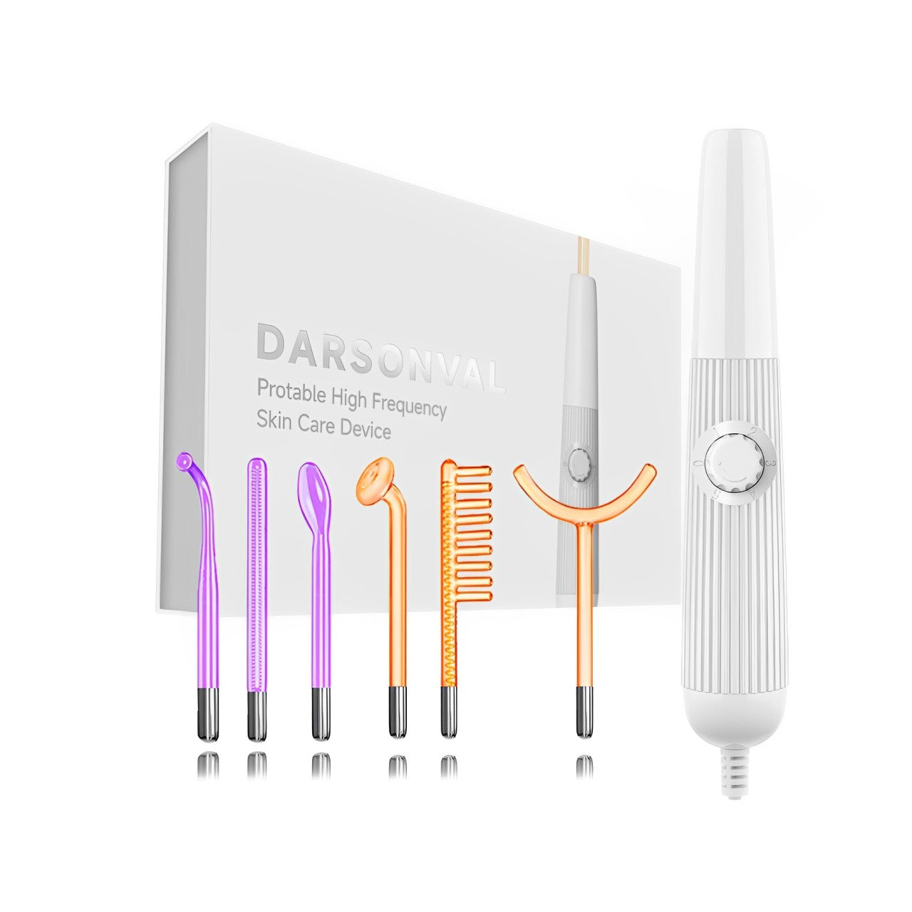 Elysium Glow | Professional High-Frequency Facial Wand | Anti-Aging Skin Rejuvenation Device for Home Use & Spa Treatments