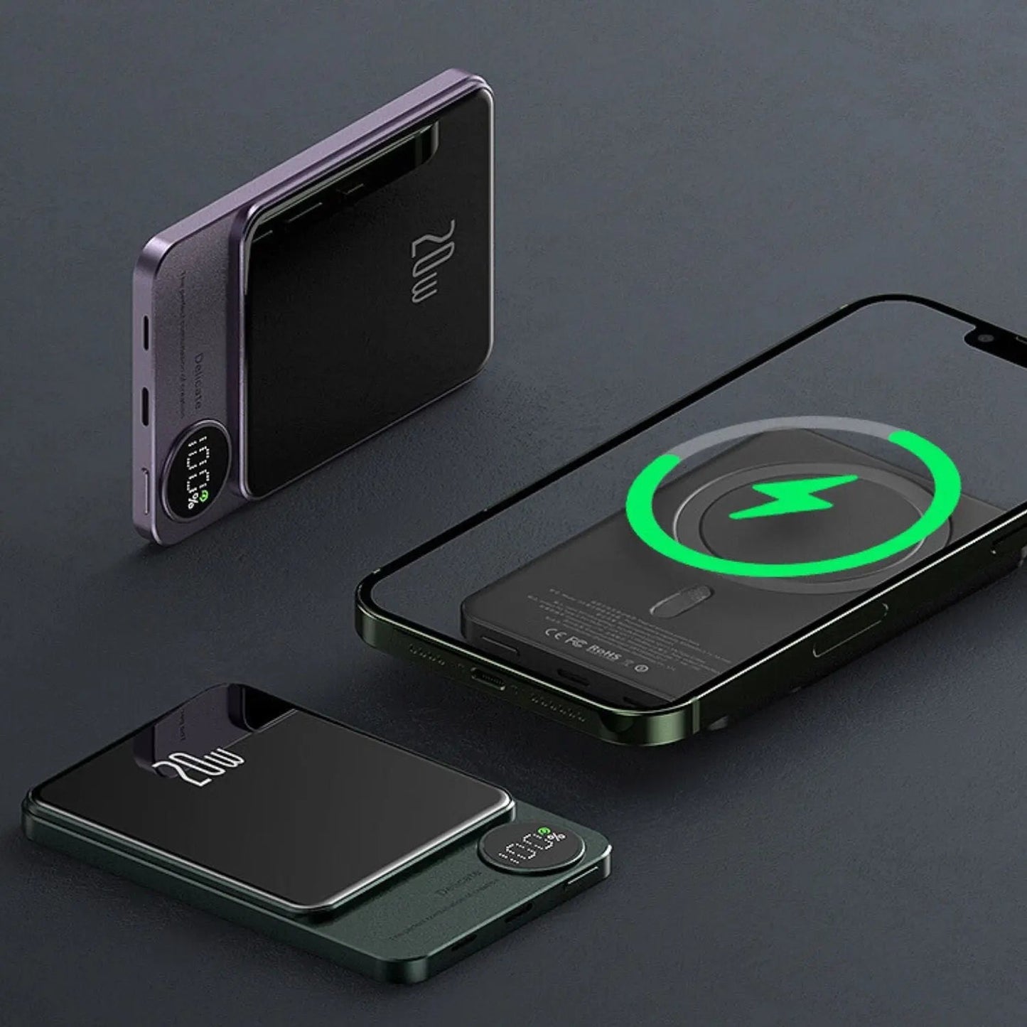 Sleek Magnetic Fast Charging Power Bank β Wireless, High-Capacity Backup Battery for All Devices