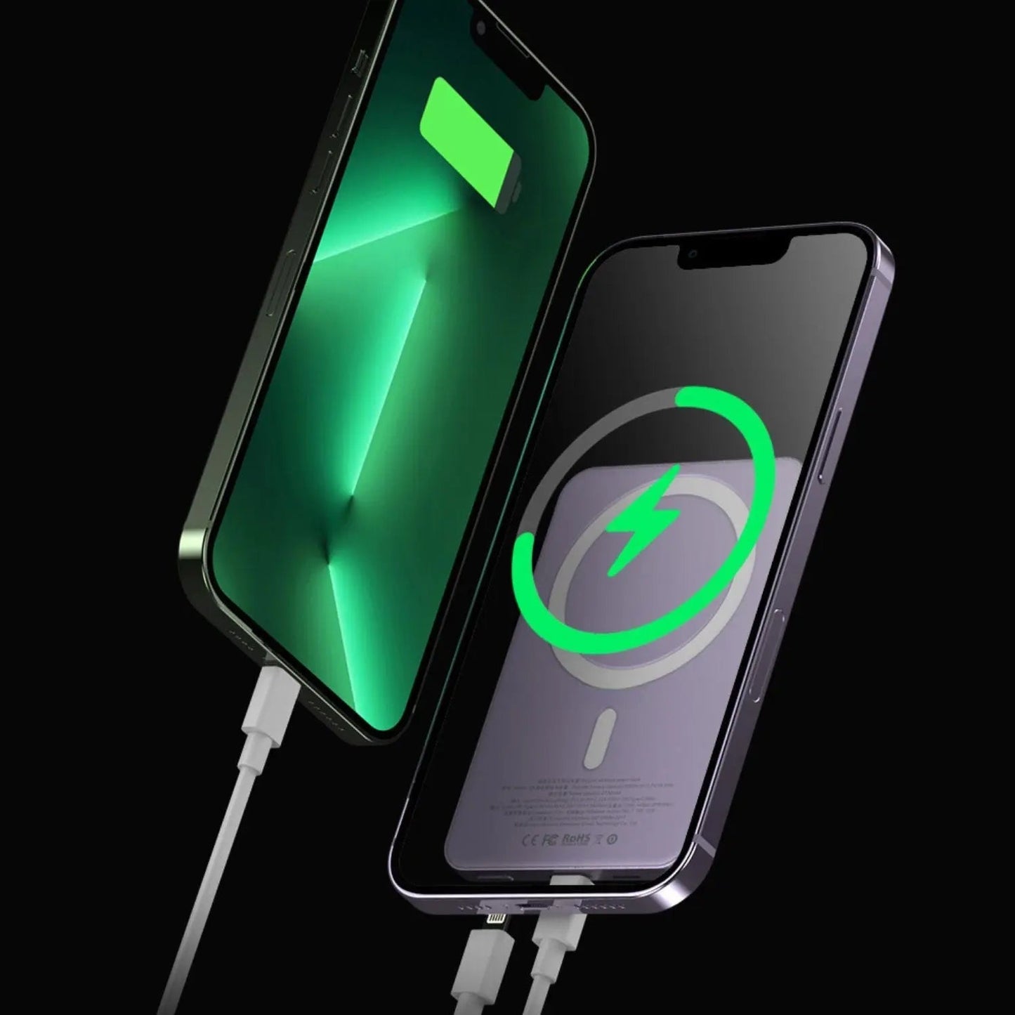 Sleek Magnetic Fast Charging Power Bank β Wireless, High-Capacity Backup Battery for All Devices