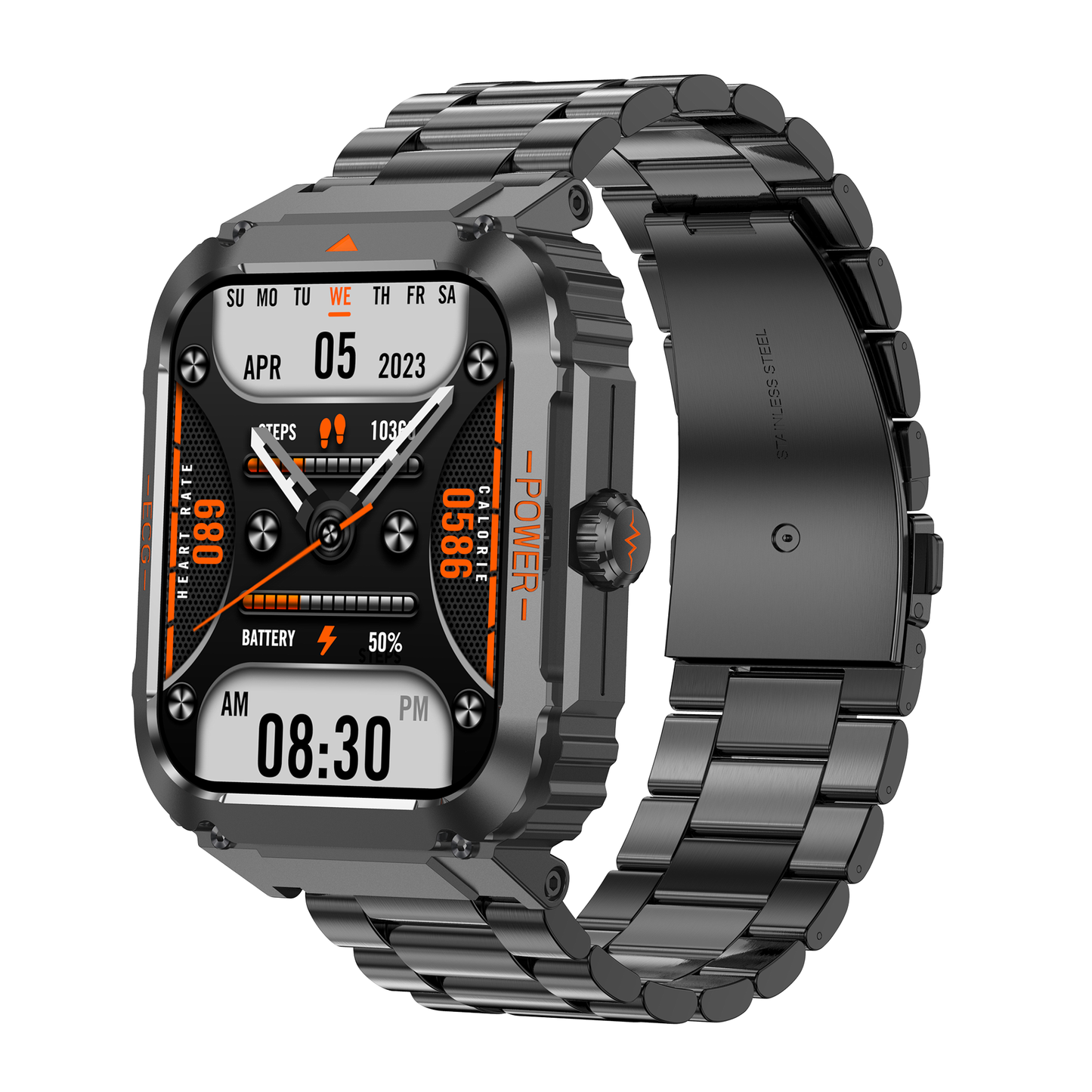 KH55 Sporty Health Watch 1.92" with ECG/EKG Bluetooth Call 100+ Sports Modes