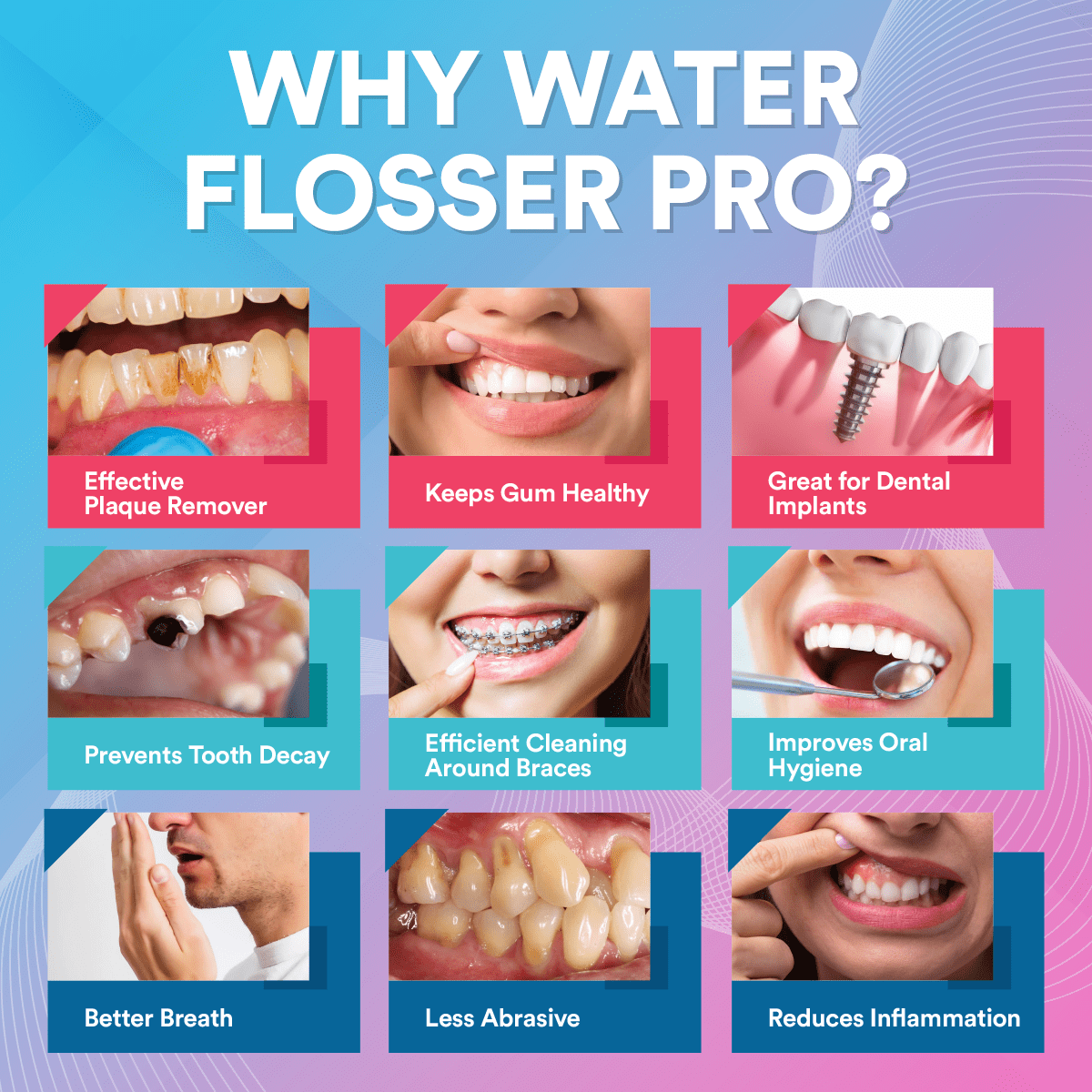 FlossPro™ Water Flosser | 4 in 1 Wireless Water Flosser
