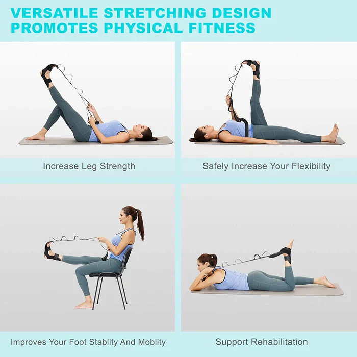 Leg Stretcher Strap For Foot, Calf, and Lower Back Pain Relief