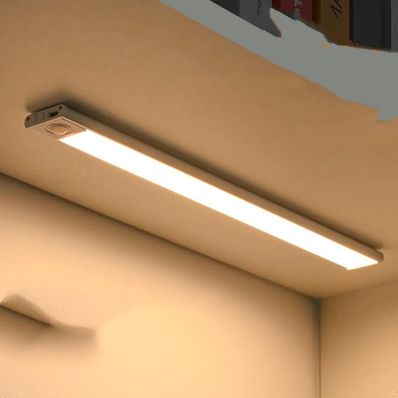 Ultra-Thin LED GlowLight – USB Rechargeable Motion Sensor Cabinet Light with Magnetic Backing for Kitchen, Wardrobe, or Closets