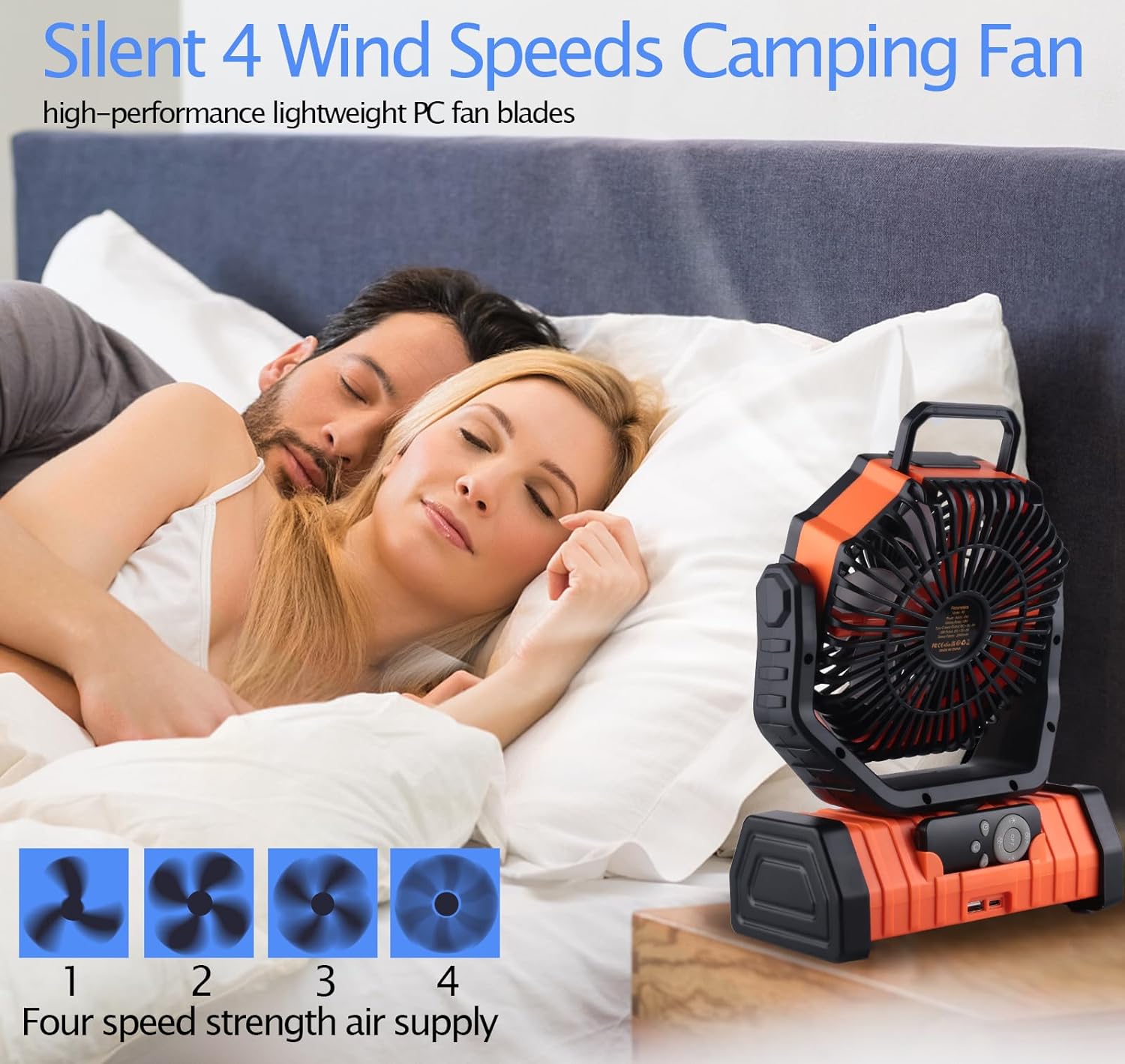 Pro Outdoor Rechargeable Fan W/ LED 2.0