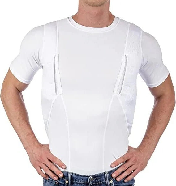 Unisex Concealed Leather Holster T-shirt
