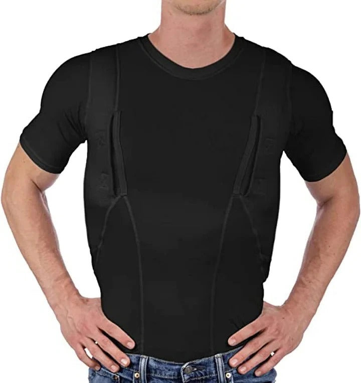 Unisex Concealed Leather Holster T-shirt