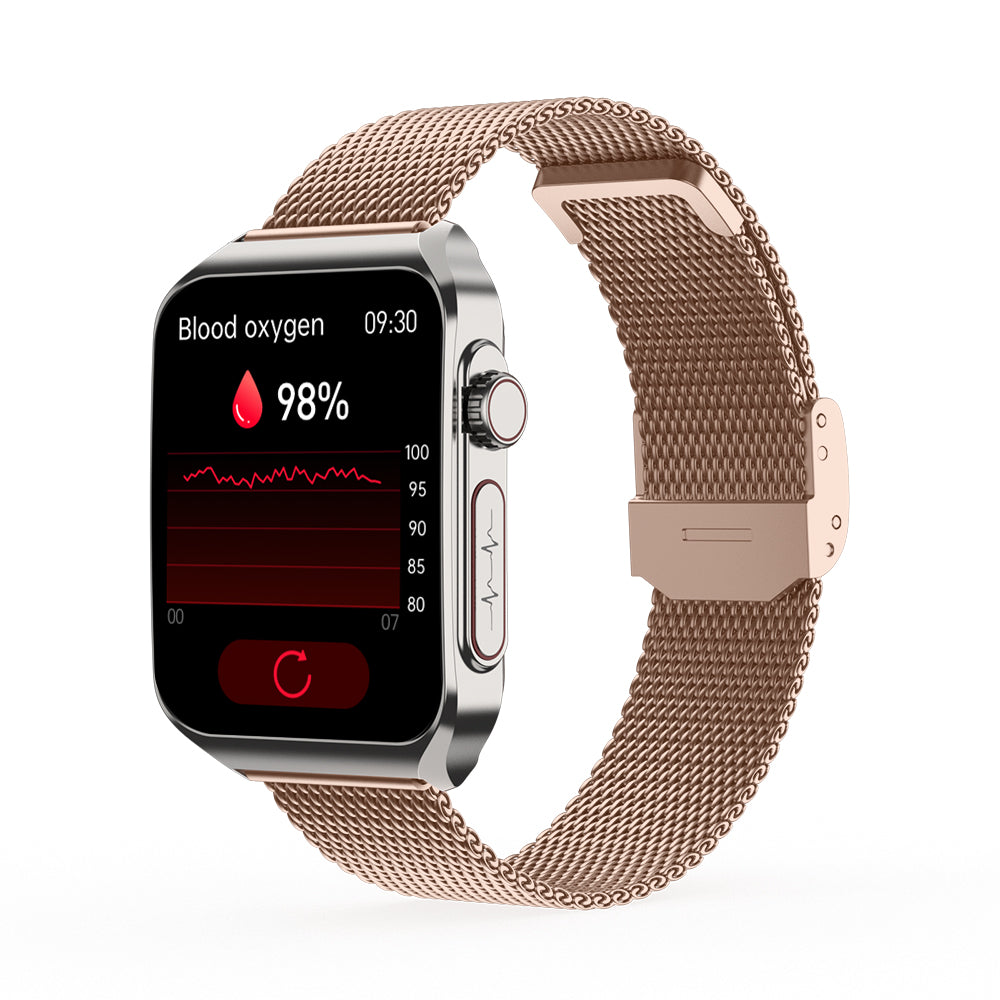 Health Smartwatch with BP+HR+ECG+ BG+SpO2+ SOS & blood analysis supports voice calls and fitness tracking??