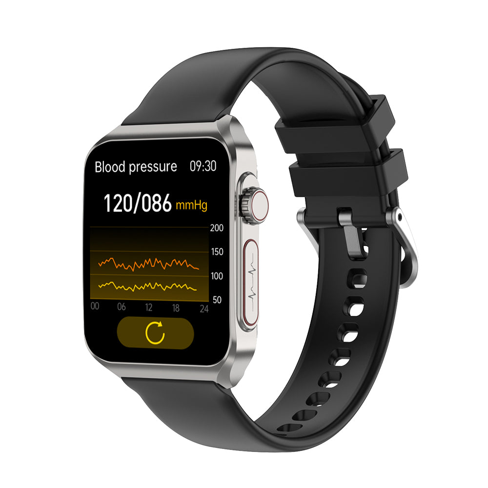 Health Smartwatch with BP+HR+ECG+ BG+SpO2+ SOS & blood analysis supports voice calls and fitness tracking??