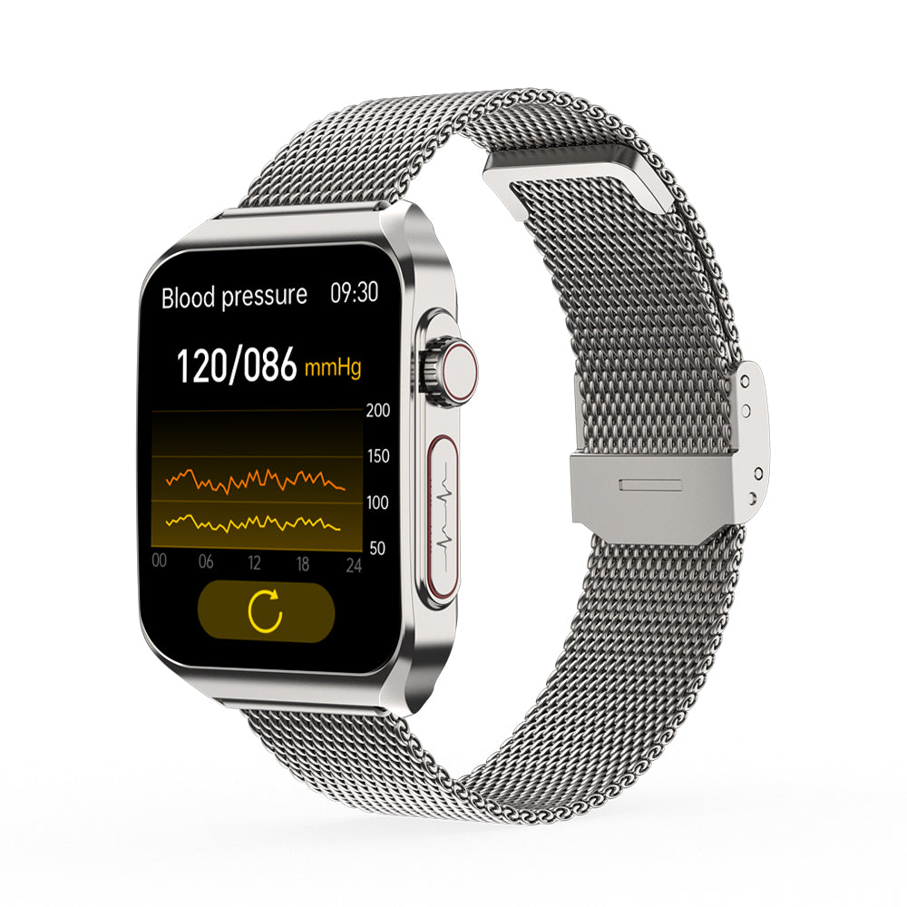 Health Smartwatch with BP+HR+ECG+ BG+SpO2+ SOS & blood analysis supports voice calls and fitness tracking??