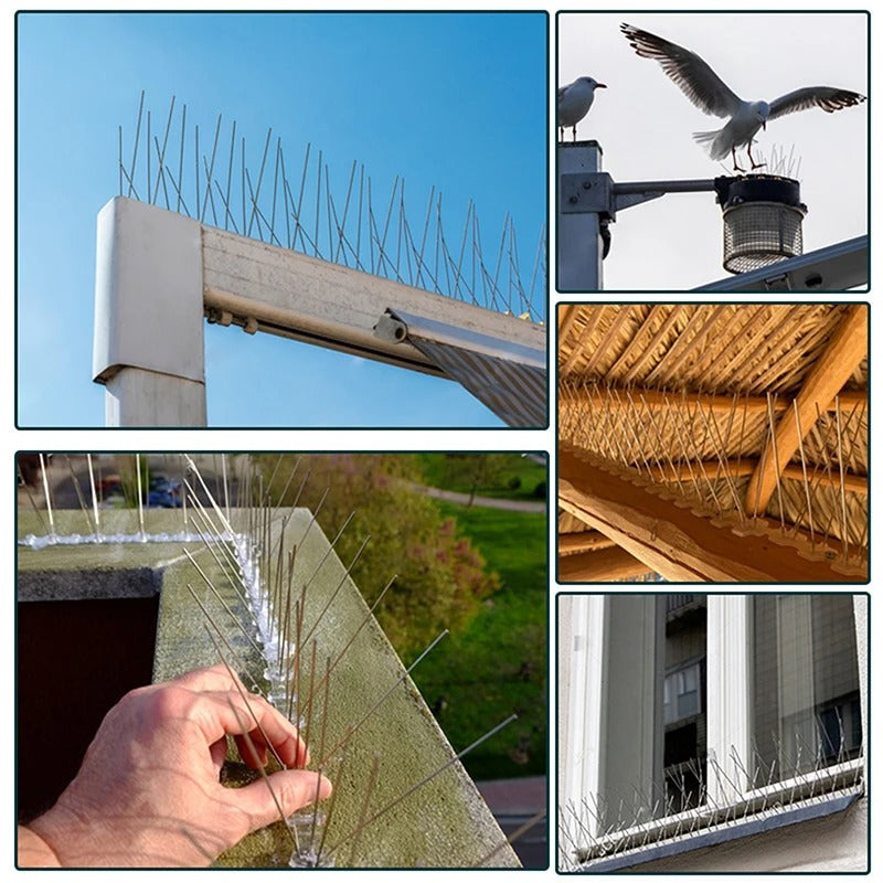 1PC Stainless Steel Pigeon Spikes And Bird Repeller Deterrent 25cm Balcony Anti-bird Repellent Thorn Nail Kit Pest Control