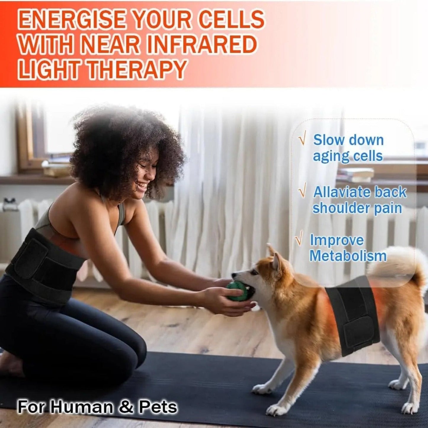 Infrared Light Therapy Pad Belt β Medical-Grade Pain Relief for Back and Muscles
