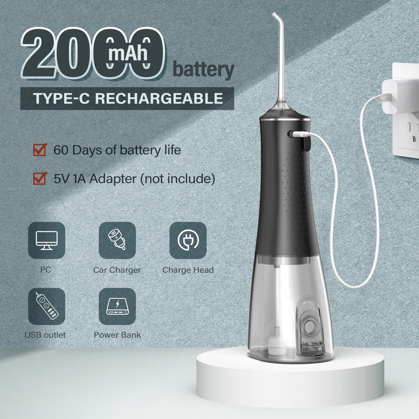 FlossPro™ Water Flosser | 4 in 1 Wireless Water Flosser