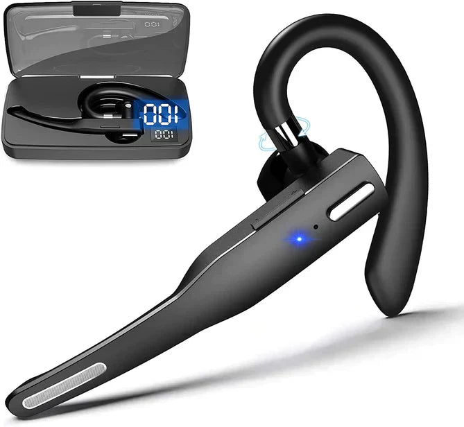 Skywave | Trucker Dual Mic Wireless Bluetooth 5.1 Noise Cancelling Headset & Earbuds for Clear Communication & Hands-Free Use