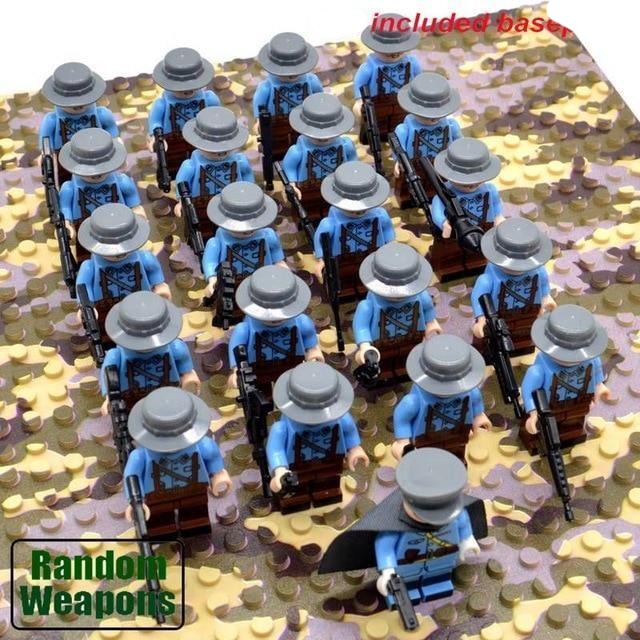 21PCs/set WWII Army Military Building Blocks German France Italy Japan Britain