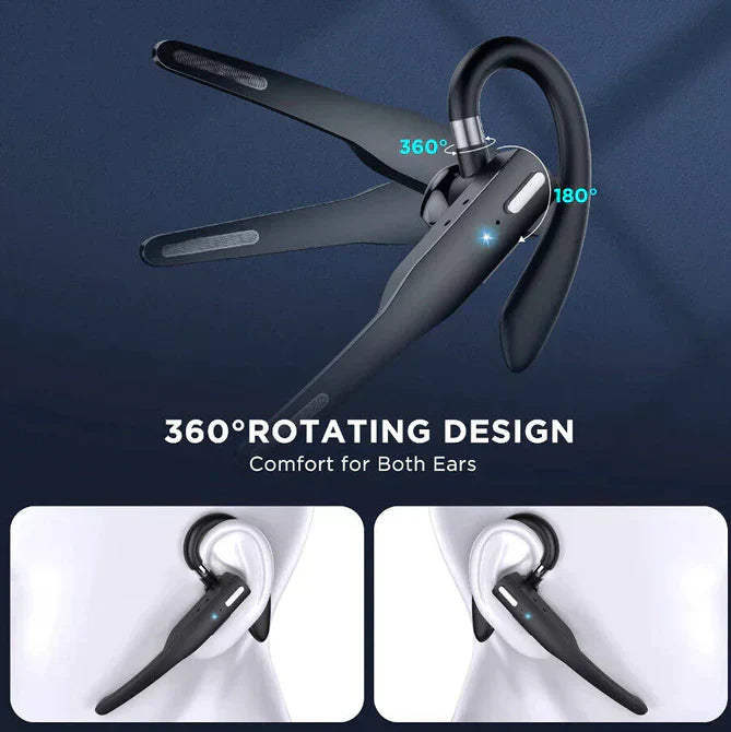 Skywave | Trucker Dual Mic Wireless Bluetooth 5.1 Noise Cancelling Headset & Earbuds for Clear Communication & Hands-Free Use