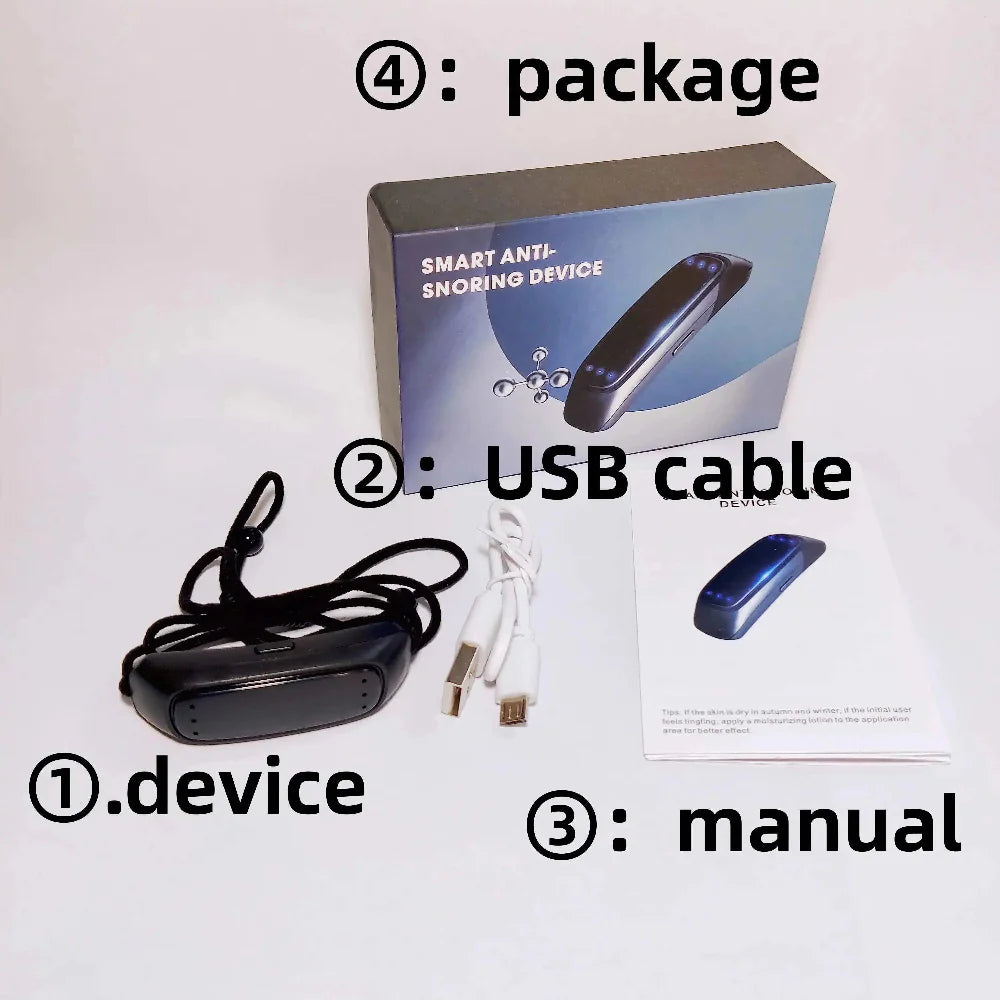 Smart Anti Snoring Device EMS Pulse Stop Snore Effective Aid for Snoring Prevention