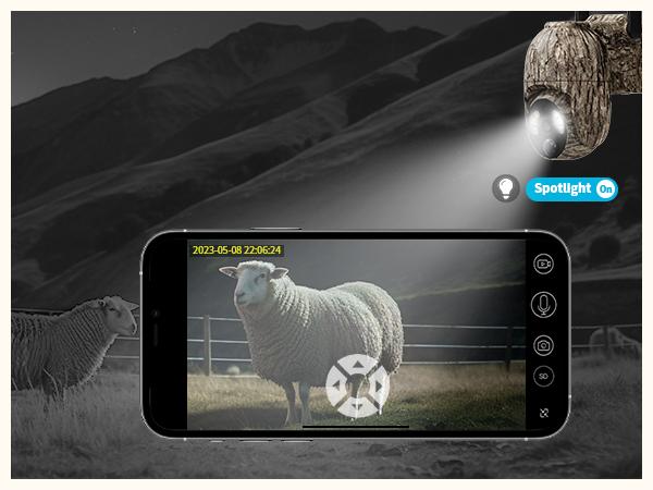 4G LTE Cellular Trail Security Camera - Solar, 360° Pan Tilt, 2K Night Vision, Motion Activated