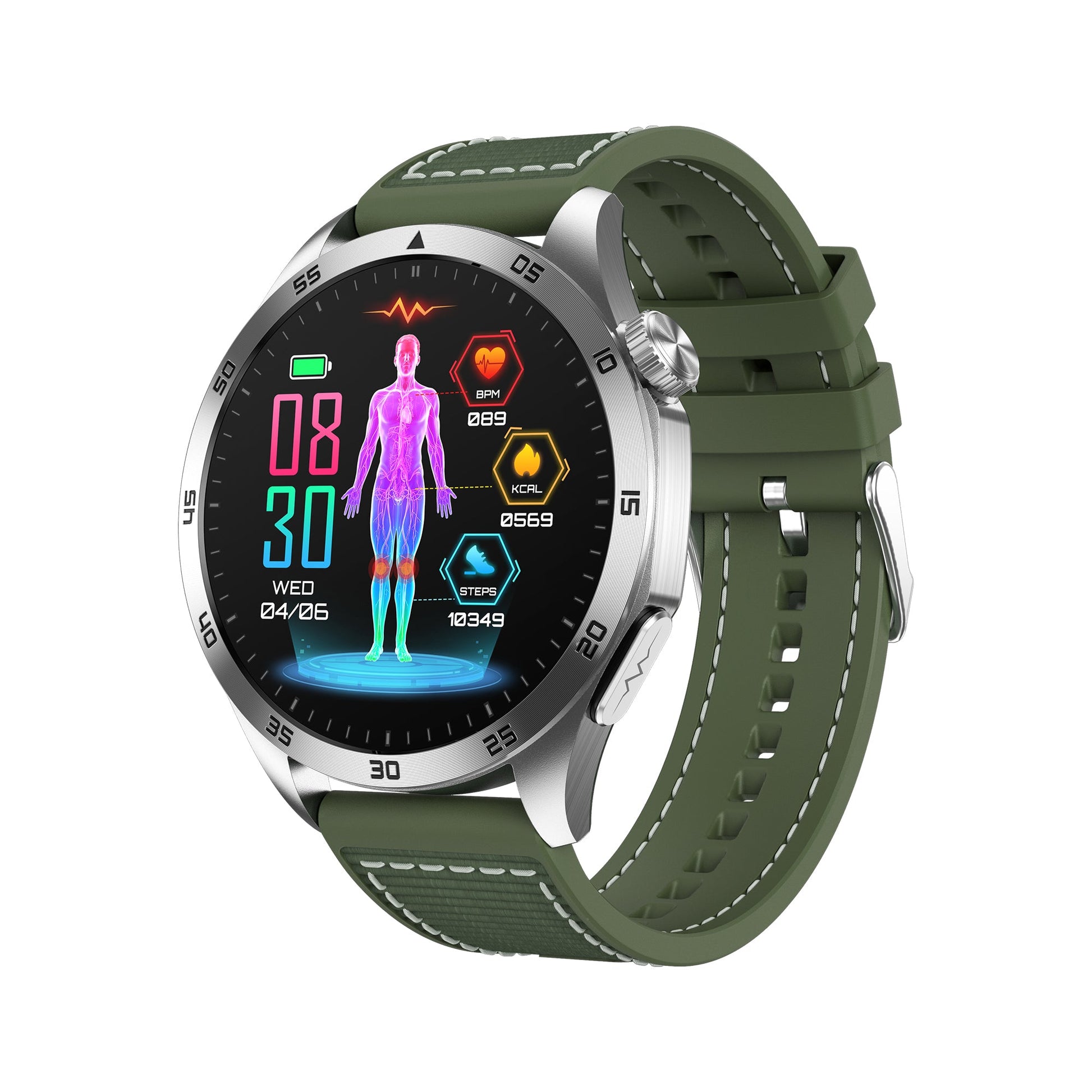 KH45 Micro Health Check ECG Blood Oxygen All Day Sleep Monitor Blood Pressure Amoled Screen