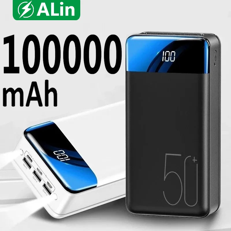 100,000mAh Power Bank with Super Fast Charging for Phones, Tablets, and Laptops - High Capacity Portable Charger