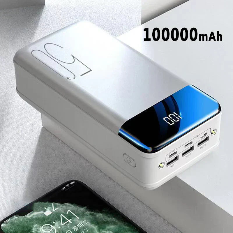 100,000mAh Power Bank with Super Fast Charging for Phones, Tablets, and Laptops - High Capacity Portable Charger