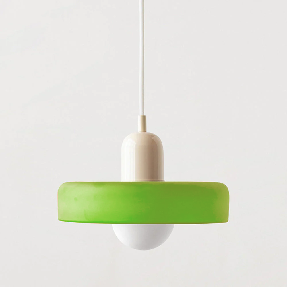 Scandi Bauhaus Pendant Light – Stylish Orange Ceiling Lamp for Contemporary Spaces