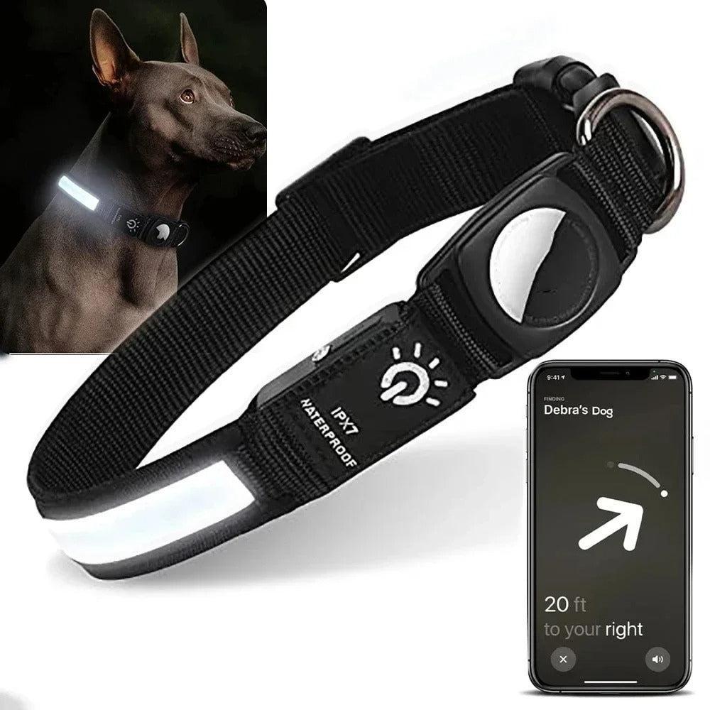 Flashing Dog Collars – Waterproof LED Light Up Dog Collar with USB Rechargeable Glow, Dog Collars Illuminated for Night Safety, All Sizes