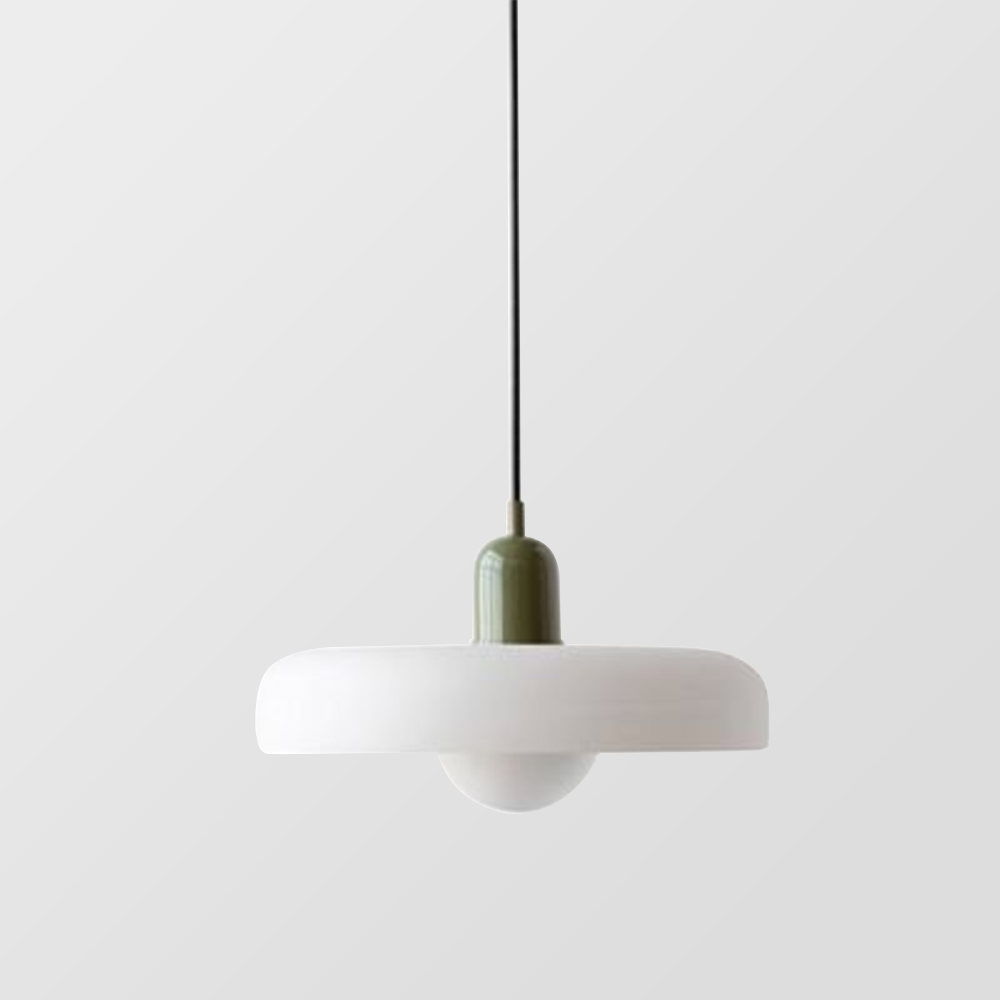 Scandi Bauhaus Pendant Light – Stylish Orange Ceiling Lamp for Contemporary Spaces
