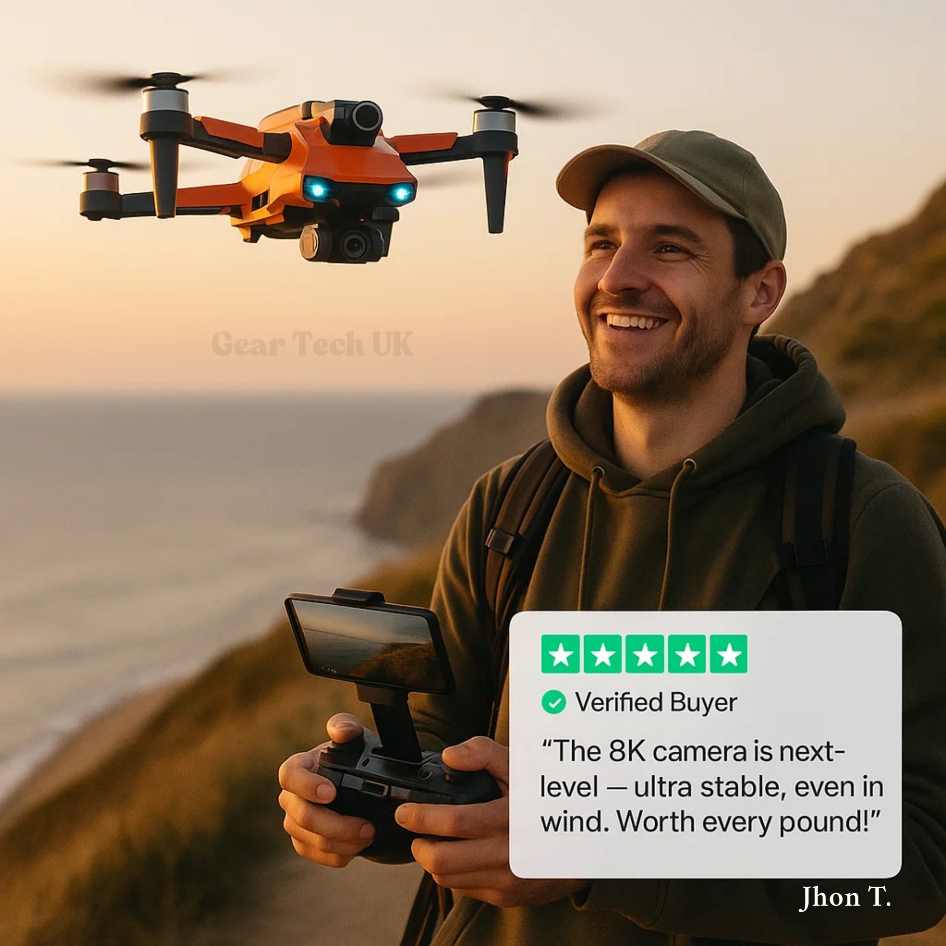 RG106 Pro Drone – 8K HD Dual Camera, GPS, and Brushless Motors