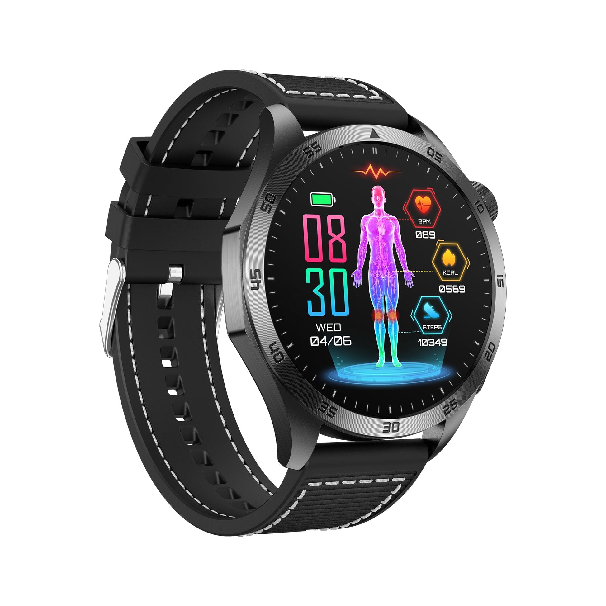 KH45 Micro Health Check ECG Blood Oxygen All Day Sleep Monitor Blood Pressure Amoled Screen