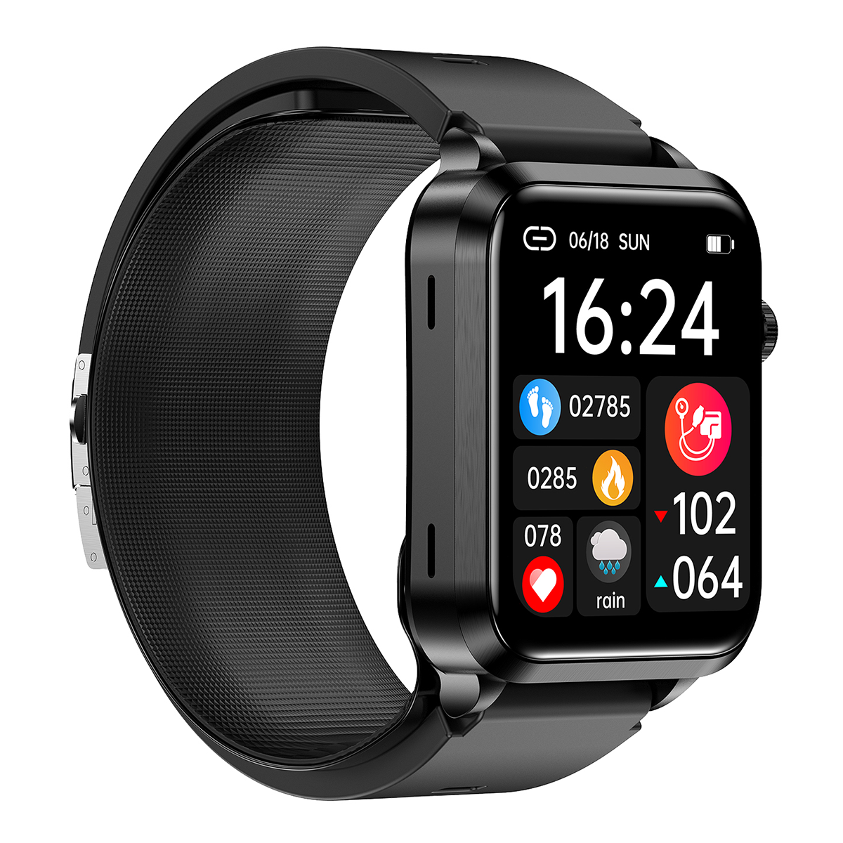 KHP1 Blood Pressure Smart Watch with Air Bags Cuff ECG Wrist BP Monitor