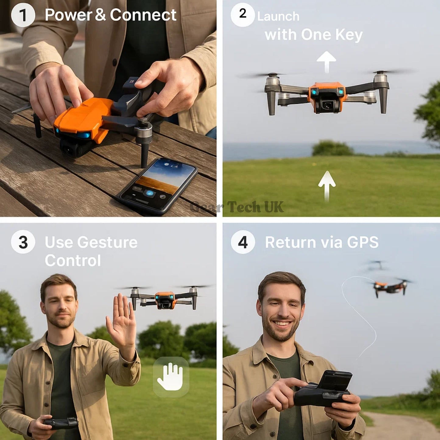 RG106 Pro Drone – 8K HD Dual Camera, GPS, and Brushless Motors