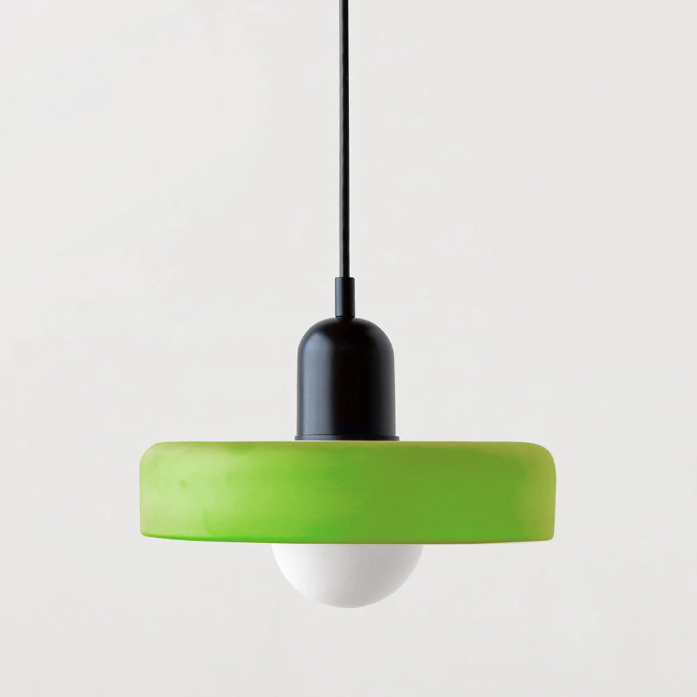Scandi Bauhaus Pendant Light – Stylish Orange Ceiling Lamp for Contemporary Spaces