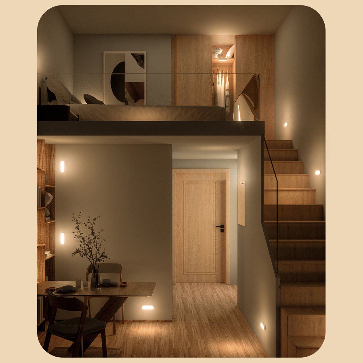 Smart Motion Sensor Wall Lamp | Wireless, Rechargeable & Ideal for Dark Corridors and Stairwells