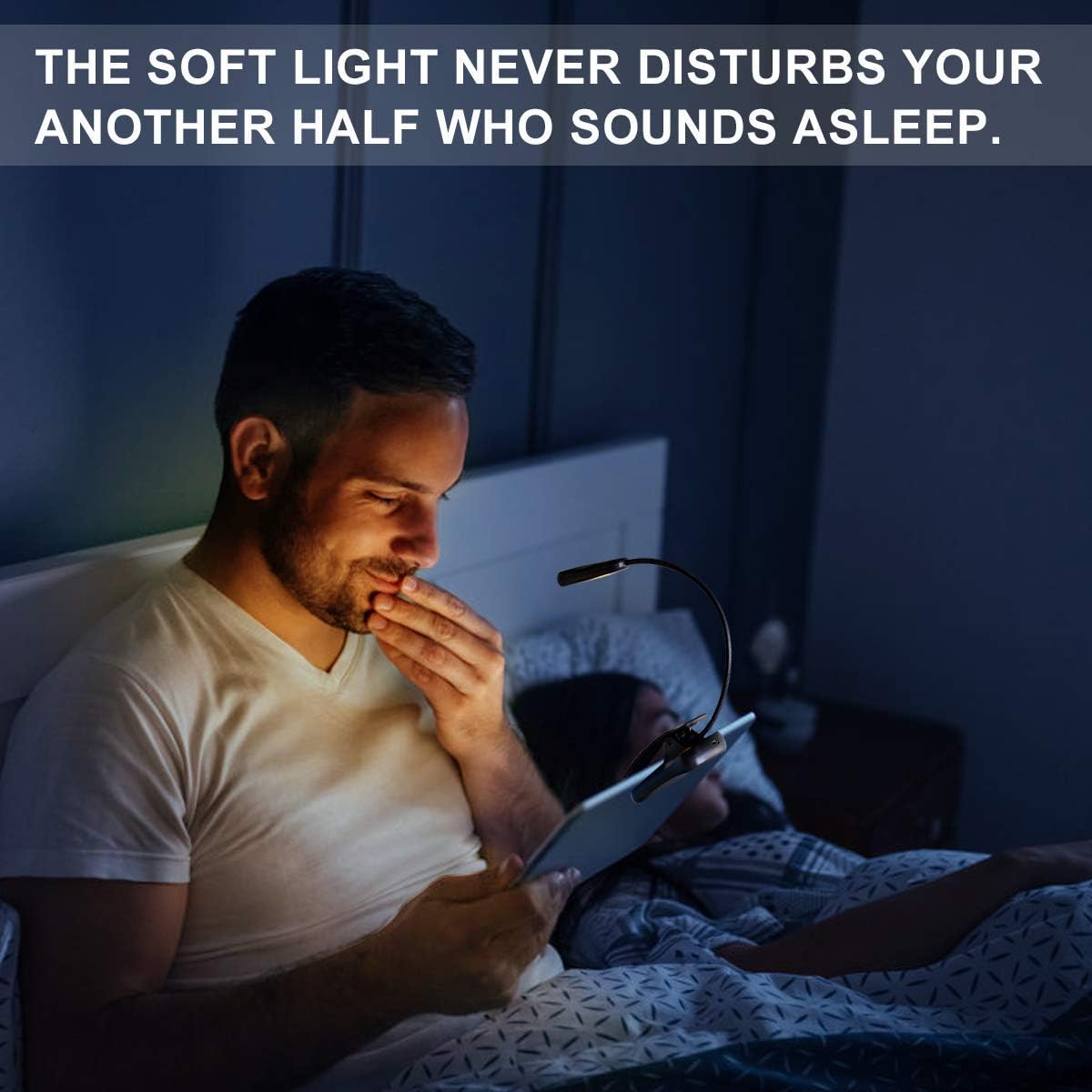 Eye Caring Rechargeable Book Lamp | 3 Color Temperatures, 5 Brightness Levels & Ideal for Nighttime Reading Without Disturbing Others