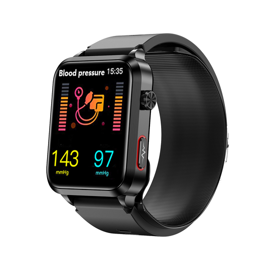 Health Watch-2025 Newest CARE AIR 2 All-In-One Fitness Tracker With Air Pump Blood Pressure+BG+EKG+HRV+SPO2+RR+Uric Acid+Sleep+Calls