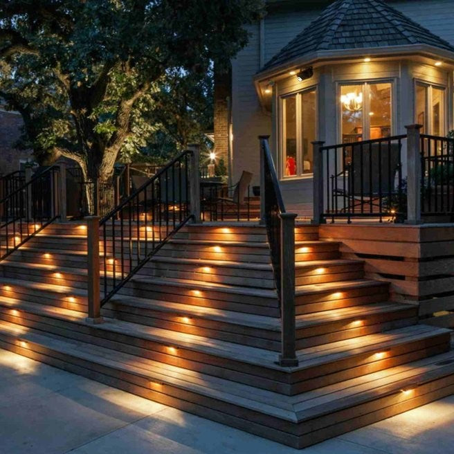 Solar Step Light - Waterproof LED Outdoor Lighting for Pathways, Decks, and Stairs - Solar Powered Garden Illumination