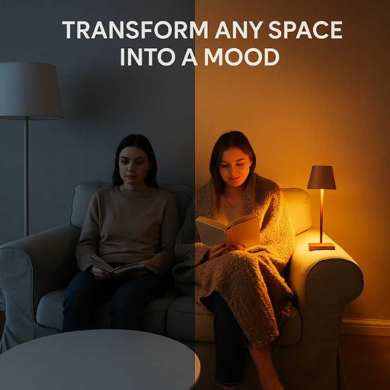 Luminara™ | Modern Rechargeable LED Wireless Table Lamp | Portable Lighting for Home, Office & Outdoor Use