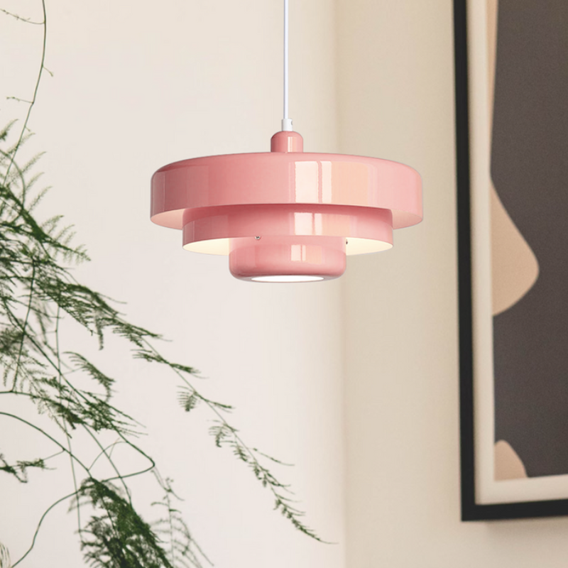 Vintage Italian Pendant Light – Elegant Orange & Green Hanging Light for Modern Homes