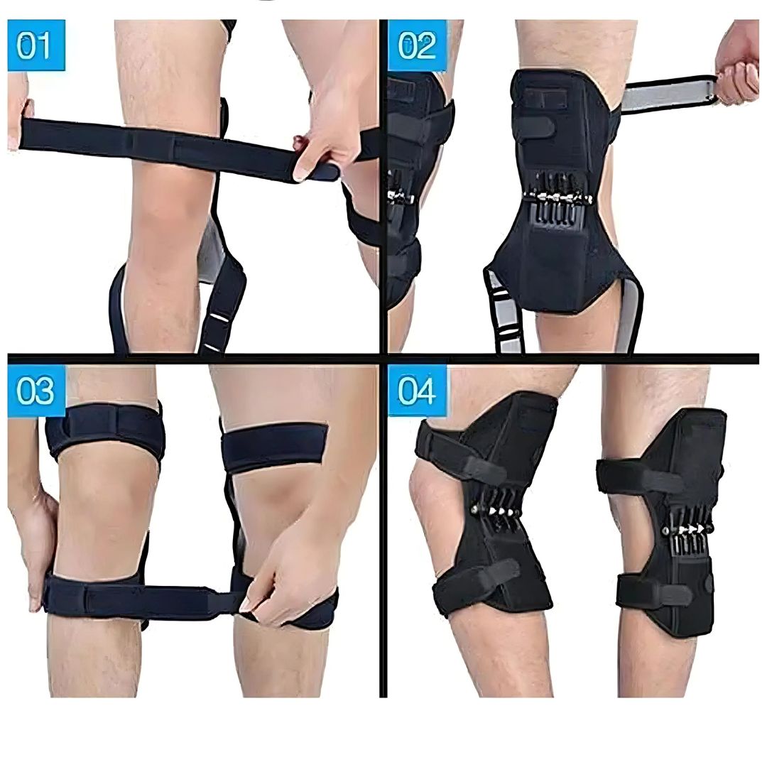 Hinged Knee Brace Stabilizers - Adjustable Knee Support for Pain Relief, Arthritis & Post-Surgery Recovery - Set of 2
