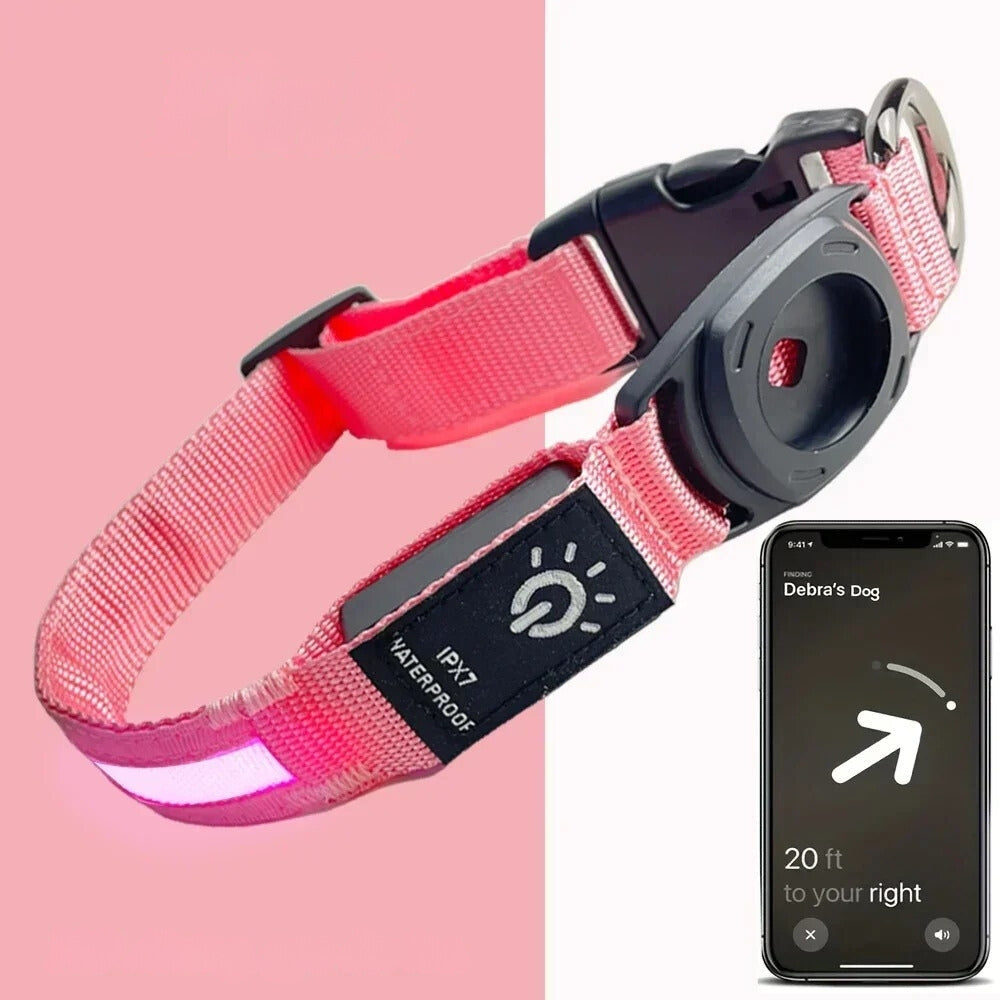 Flashing Dog Collars – Waterproof LED Light Up Dog Collar with USB Rechargeable Glow, Dog Collars Illuminated for Night Safety, All Sizes