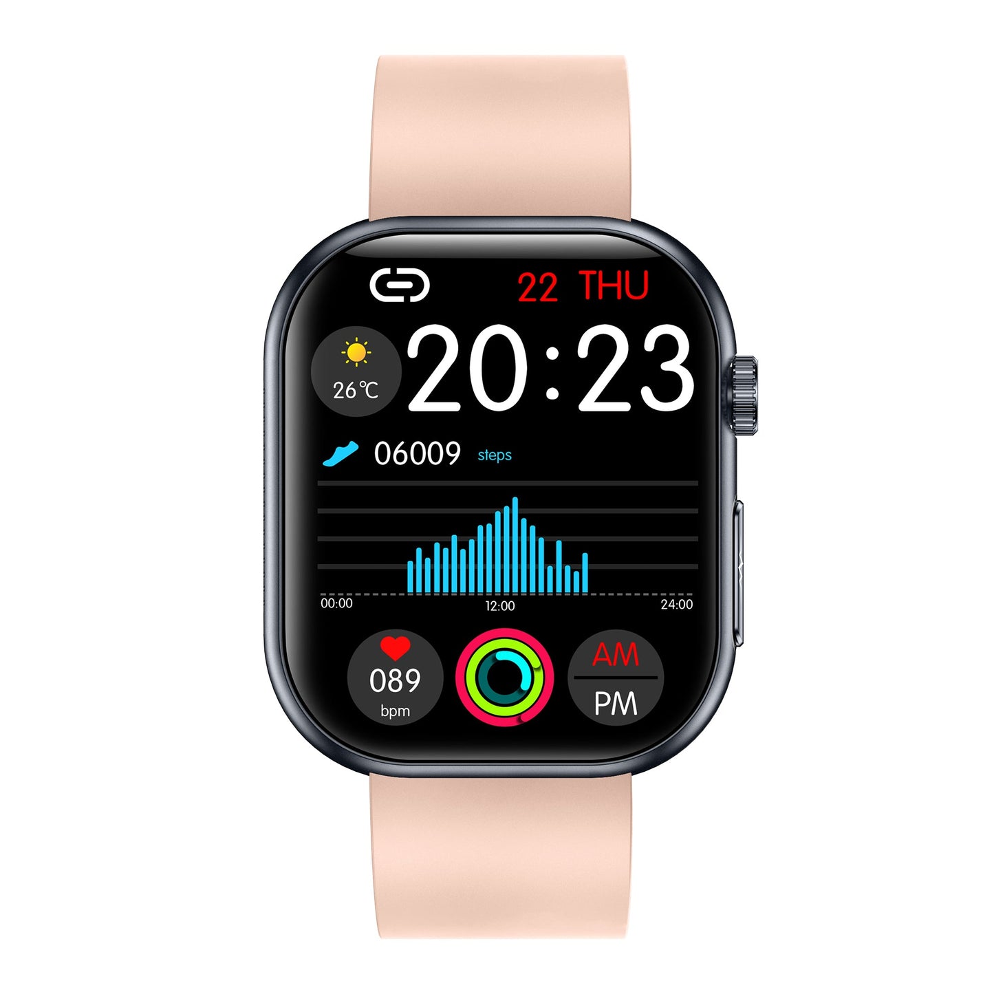 KH587 1.96" AMOLED Thin and Light SOS Health Smart Watch ECG/HRV One-click Micro-Physical Examination Blood Sugar Blood Oxygen Heart Rate Sleep Blood Composition/Body Composition