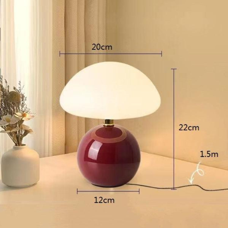 Mushroom Shaped Table Lamp – Elegant French Cream Lamp for a Cozy Bedroom