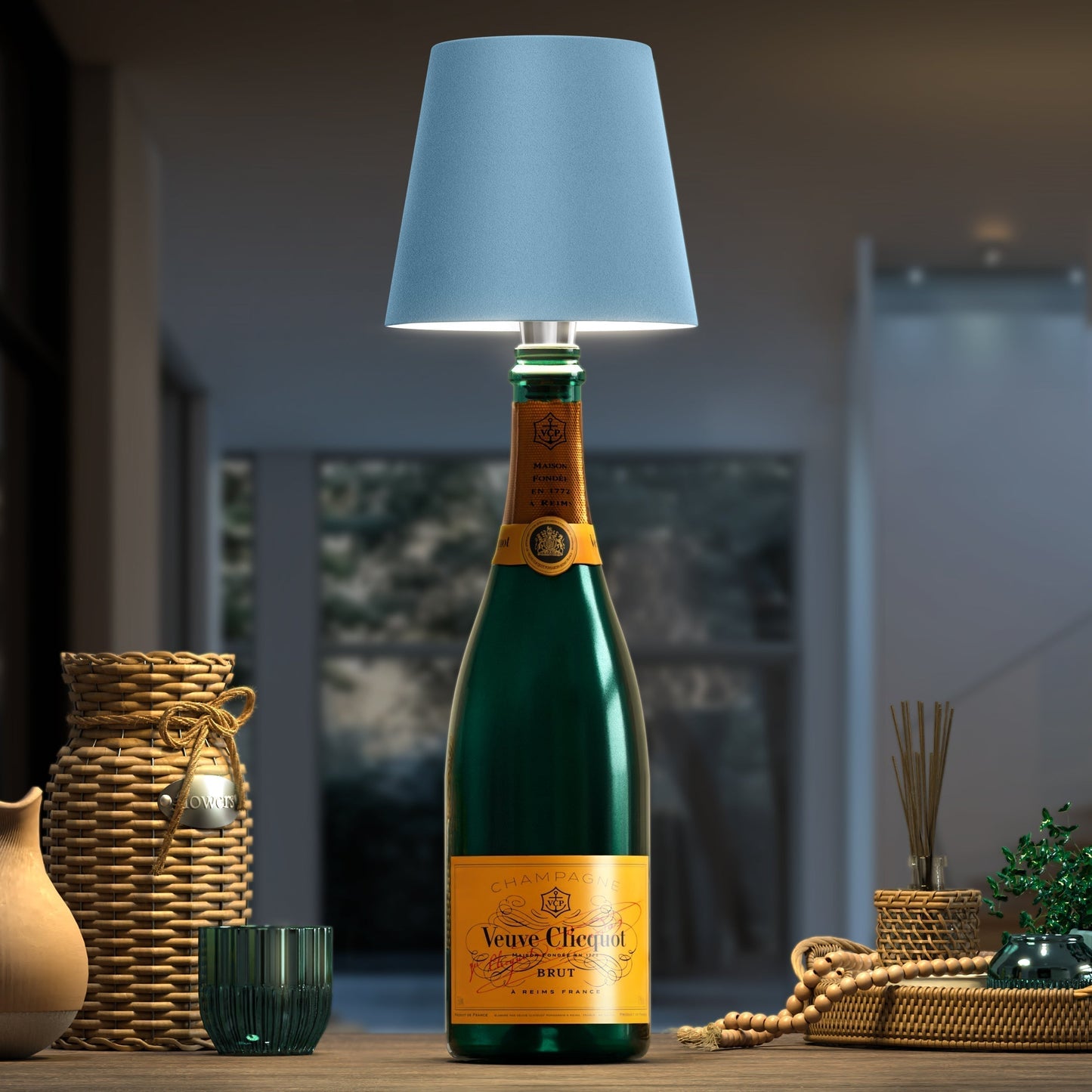 LED Bottle Lamp | Eco-Friendly, Dimmable & Portable Lighting for Home Decor