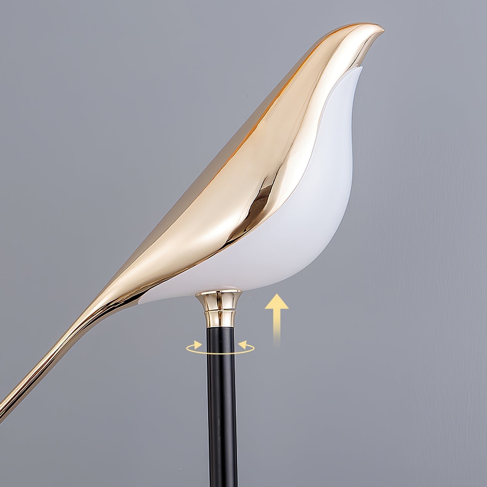 LED Torchiere Floor Lamp with Adjustable Height and Soft Light for Living Room & Bedroom Use
