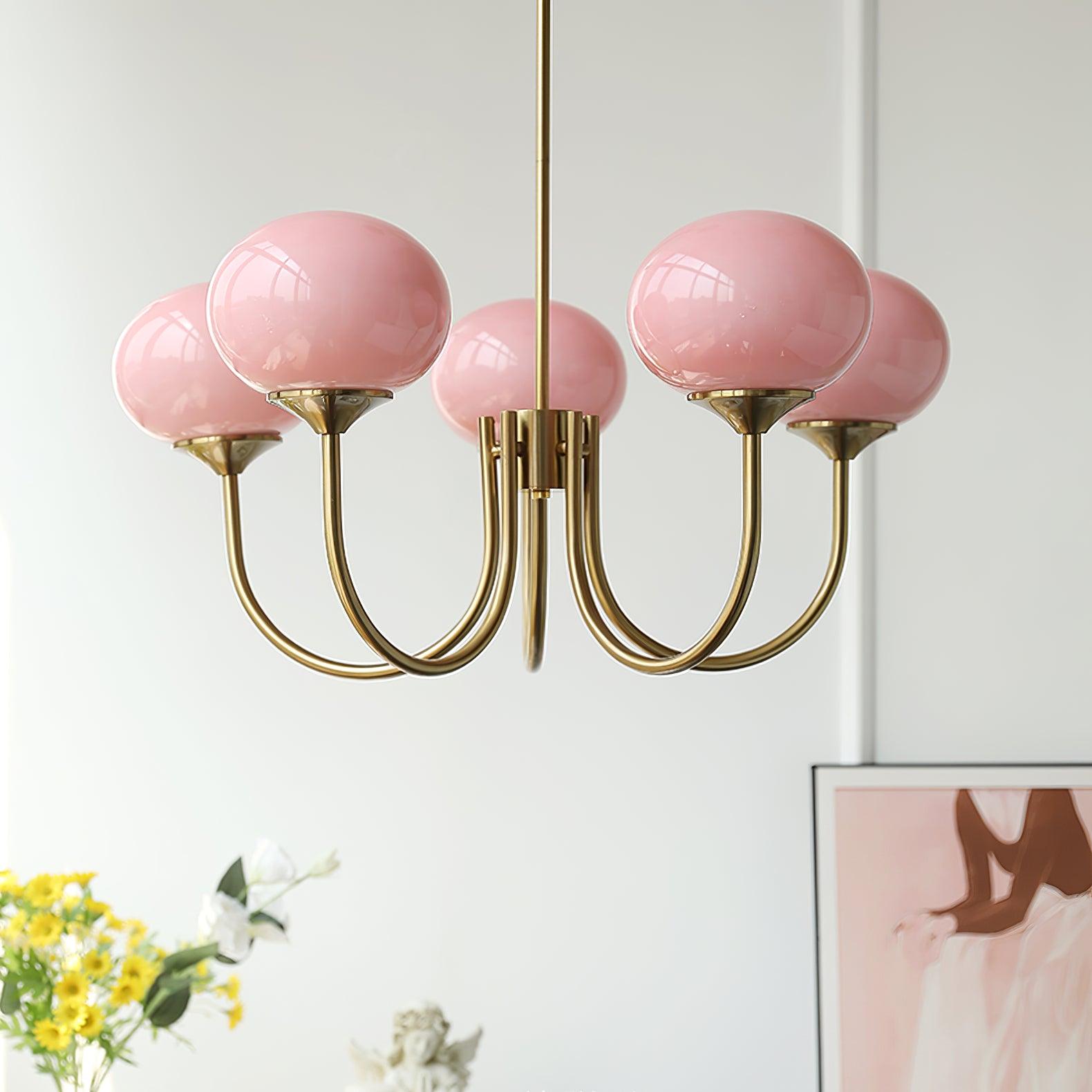 LED Marshmallow Chandelier Light Fixture - Modern White Pendant Lighting for Dining Room & Living Room Decor
