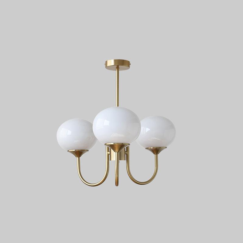 LED Marshmallow Chandelier Light Fixture - Modern White Pendant Lighting for Dining Room & Living Room Decor
