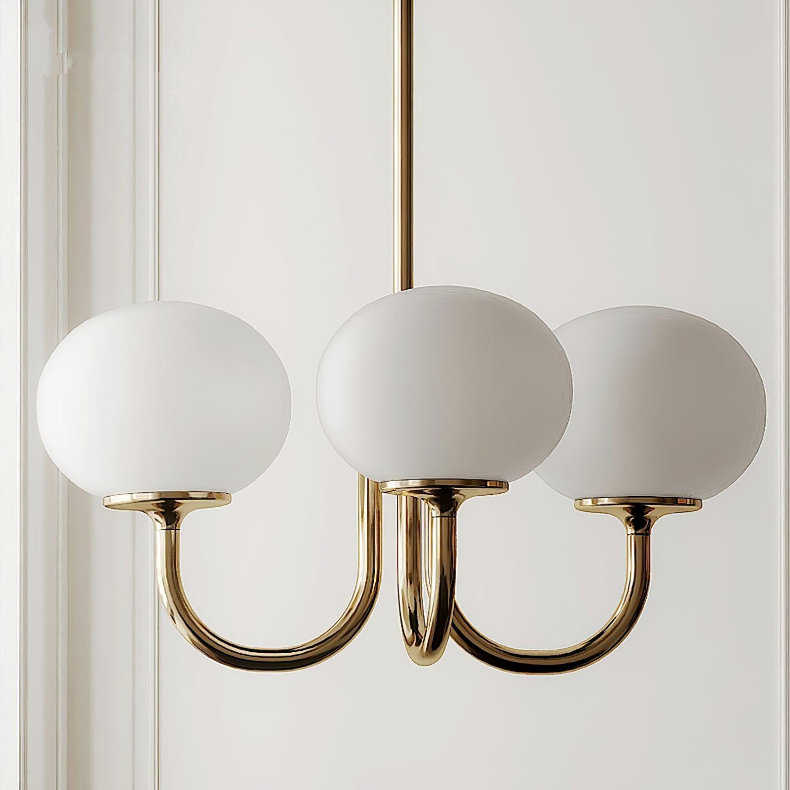 LED Marshmallow Chandelier Light Fixture - Modern White Pendant Lighting for Dining Room & Living Room Decor