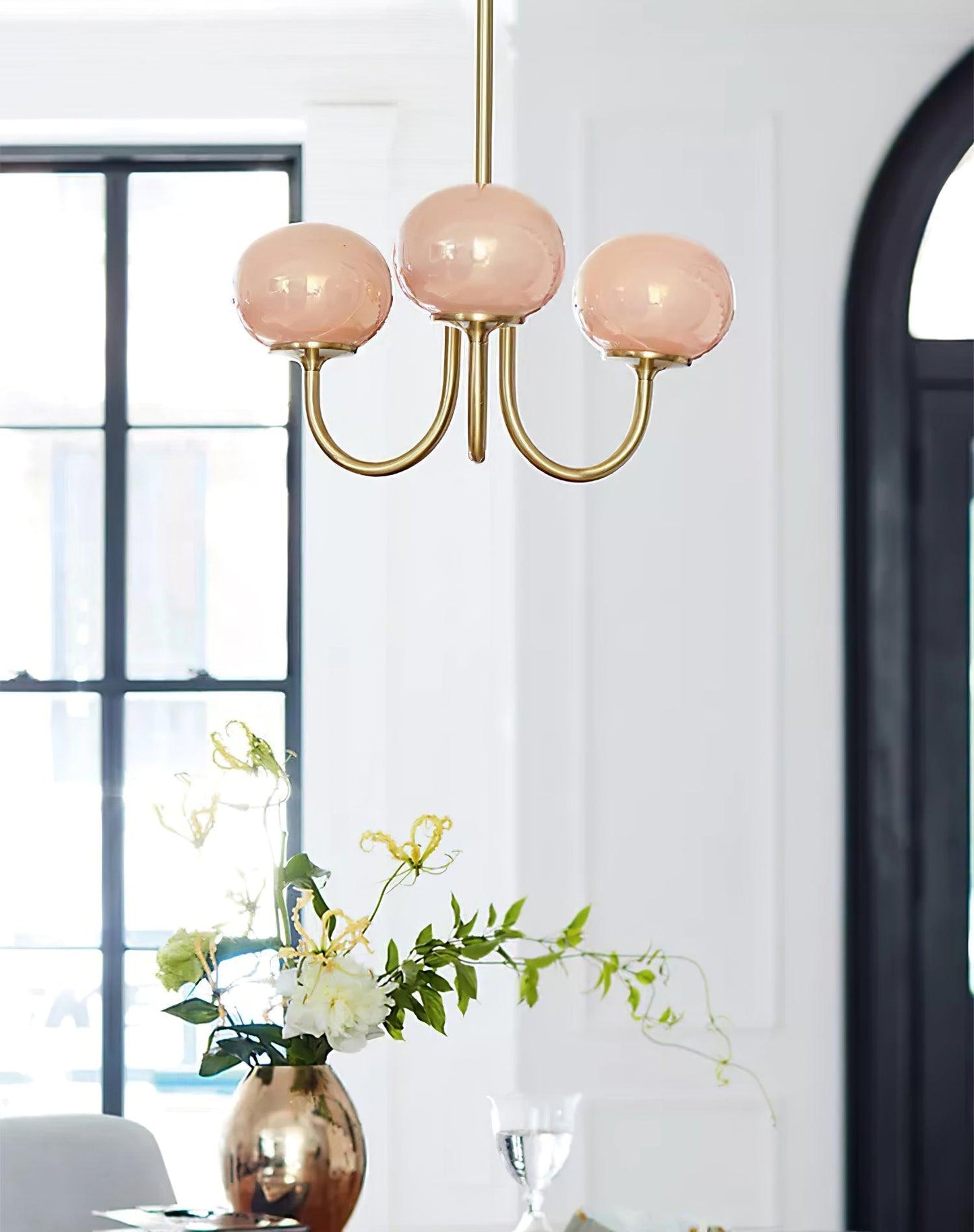 LED Marshmallow Chandelier Light Fixture - Modern White Pendant Lighting for Dining Room & Living Room Decor