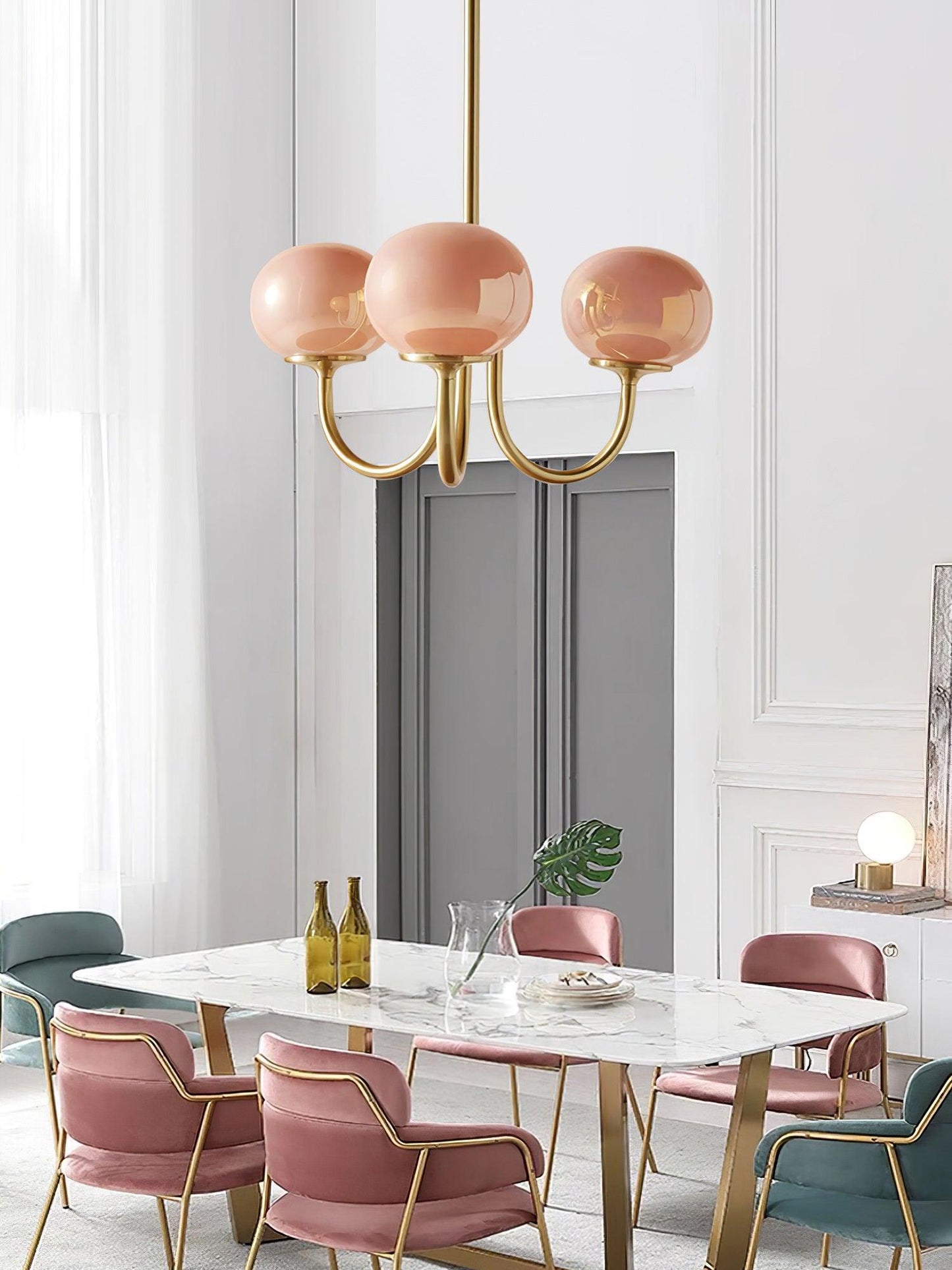 LED Marshmallow Chandelier Light Fixture - Modern White Pendant Lighting for Dining Room & Living Room Decor