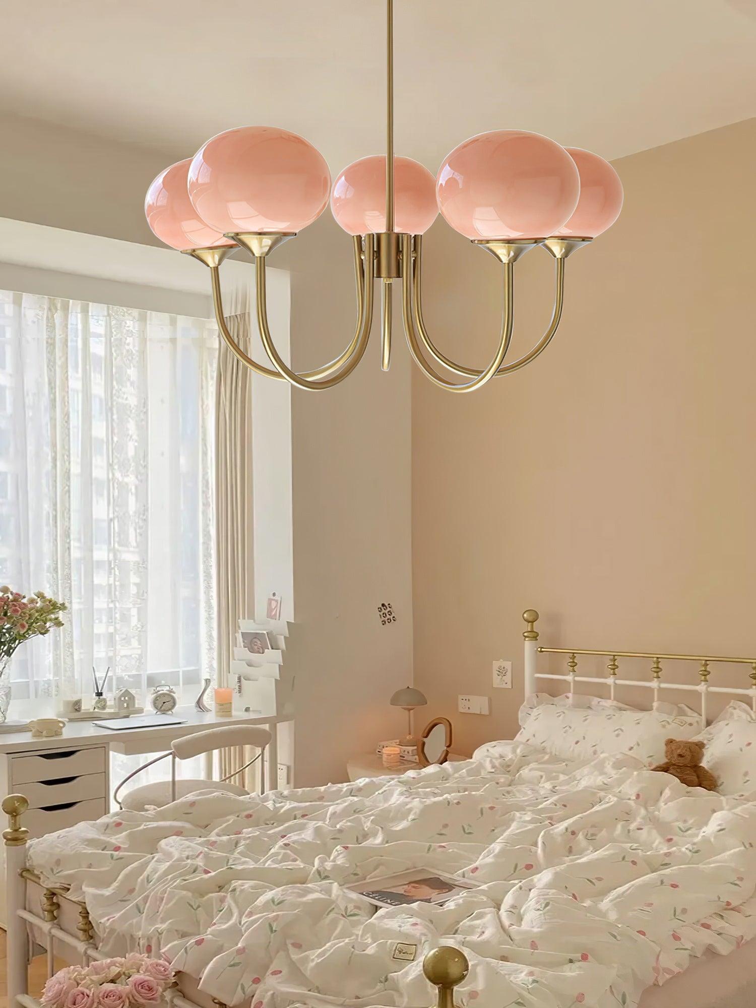 LED Marshmallow Chandelier Light Fixture - Modern White Pendant Lighting for Dining Room & Living Room Decor